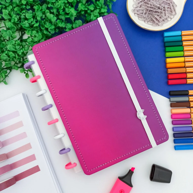 Caderno de Disco Inteligente Bubble Lilás